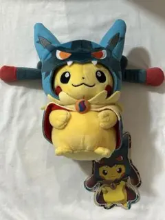 ポケモンセンター メガルカリオのポンチョを着たピカチュウ ぬいぐるみ