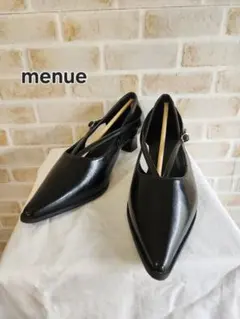 menue　クロスストラップポインテッドトゥヒールパンプス　24.0㎝のサムネイル