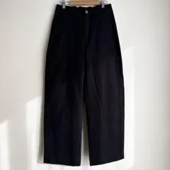 【美品】神戸レタス　カーブデニム　L ウエストゴム　コクーン　黒　a1851