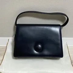希少 新品未使用4Gロゴ フォーマルハンドバッグ 肩掛け可 本革 レザー 黒