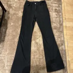 ブラック ブーツカットデニム S