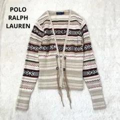 【美品・現行】ポロラルフローレン ネイティブ柄 カーディガン コンチョ S