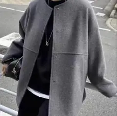 JOURNAL STANDARD スーパー140ビーバーノーカラーショートコート