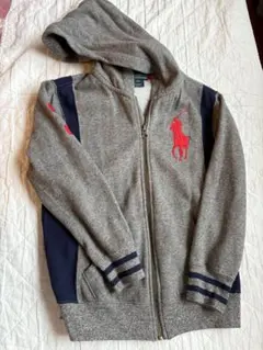 Polo by Ralph Lauren パーカー S (8) グレー/ネイビー