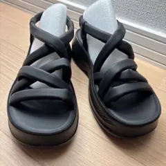 厚底ストラップサンダル ブラック Lサイズのサムネイル