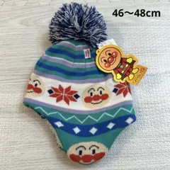 新品！アンパンマン ニット帽 46〜48cm 耳あて ボンボン 帽子 ベビーのサムネイル