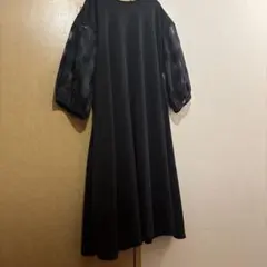 ANTIQUA TOY ✴︎ デイリー フォーマル 万能ワンピ シースルー袖