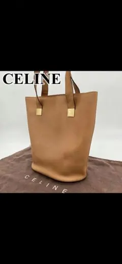♡SALE♡CELINE トートバッグ 肩掛け ゴールドロゴ金具 レザーのサムネイル