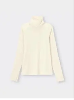 gu ソフトリブタートルネックT アイボリー　XLサイズ