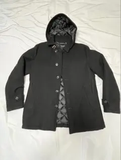 nano universe ナノユニバース 西川ダウン ウールダウンコート 黒