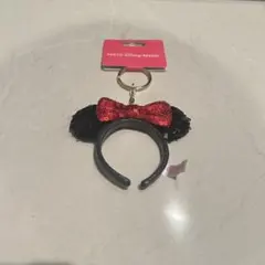 〜新品・未使用〜ミニーマウスカチューシャキーホルダー