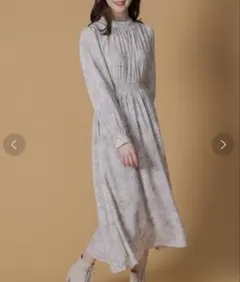 Honeys (ハニーズ) ハイネックワンピース グレージュ (裏地付き)