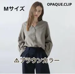 オペークドットクリップ チェック柄シャツ