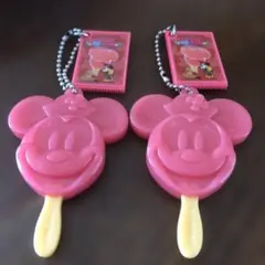 Disney MINNIE ICE BAR キーホルダー 2個セットミニーマウス