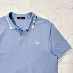 fredperry ニットポロシャツ 水色 メンズ Mサイズ イタリア製 - メルカリ