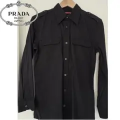 プラダ(PRADA) ミリタリーシャツ　ネイビー