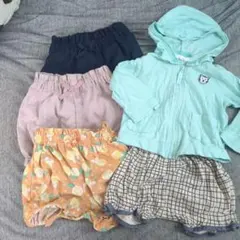 ベビー ショートパンツ4点セット 薄手パーカー 80サイズ
