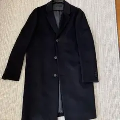 ユニクロカシミヤ混　ネイビー チェスターコート