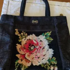 FEILER 花柄刺繍 ハンドバッグ 中型