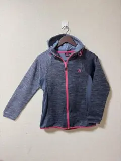 フード付きストレッチジャケット グレー/ピンク　タルテックス