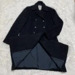 ✨sybillaシビラ✨ロングコート　42(ＸＬ) ダブル　黒　ウール