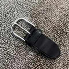 学生ベルト　黒レザー ベルト　バックル