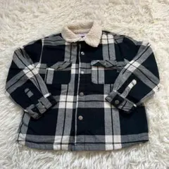 中古 ZARA ダウン トップス キッズ 110cm チェック柄