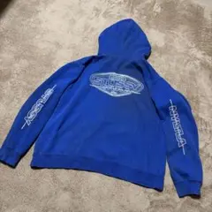 old stussy 00s 銀タグ USA パーカー ボロ NYLTLA 青