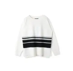 新品タグつき　ラエフ ボートネックニット≪手洗い可能≫ 定価17600円 2Sのサムネイル