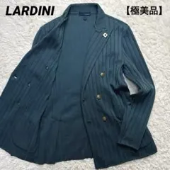 【極美品】LARDINI ラルディーニ　ダブル ニット ジャケット 金ボタン M