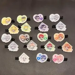 カラフルピーチ　アクリルヘアクリップ　19個セット