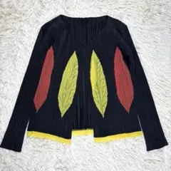 美品 プリーツプリーズ PLEATS PLEASE カーディガン 葉っぱのサムネイル