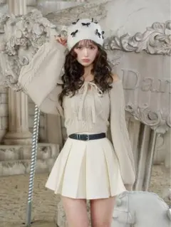 Darich ダーリッチ　ケーブルショートニットアンサンブル　アイボリー　新品