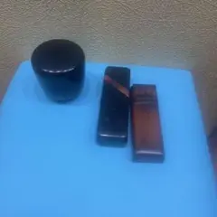 黒の木製茶道具セット