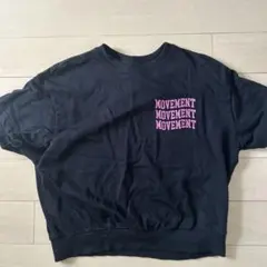 黒のトレーナー生地の半袖