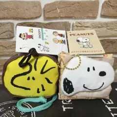 PEANUTS スヌーピー マスコット付きエコバッグ 2種類セット