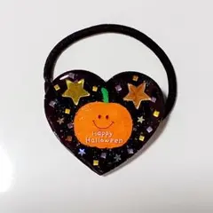 ハンドメイド☆レジン☆ ヘアゴム ハロウィン かぼちゃ