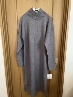 グレー ニット ロングワンピース ！