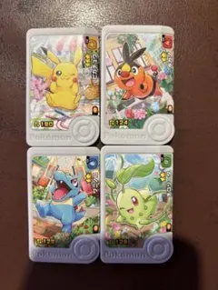 ポケモンフレンダ　ベストタッグ チコリータ　ワニノコ　ピカチュウ ポカブ