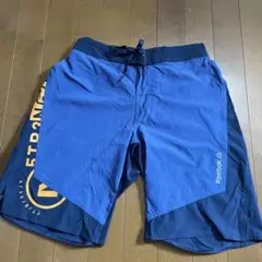 Reebok 青 M 水陸両用　ショートパンツ 水着　ロゴ入り　未使用