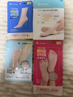 【韓国ダイソー限定】バズ優秀コスメ フットケア＆角質ピーリングパック 4点のサムネイル