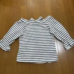 GU 半袖ストライブカットソー