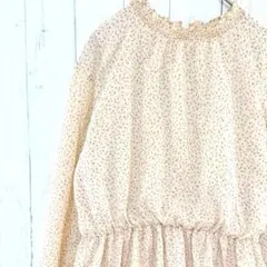 ナチュラルビューティーベーシック 小花柄 ロングマキシワンピ 総柄 ベージュ Mのサムネイル
