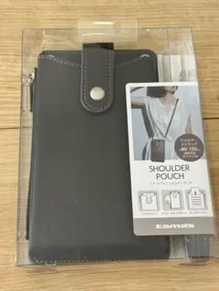 スマホショルダー バッグ 携帯ポーチ ブラック黒