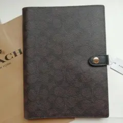 値下げ不可★コーチ★シグネチャー★キャンパスレザー　ノートブック★新品、タグ付き 値下げ不可☆コーチ☆シグネチャー☆キャンパスレザー ノートブック