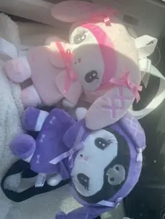 マイメロ　クロミぬいぐるみ型リュック 2個セット