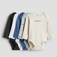 H&M 長袖ボディスーツ 5枚セット