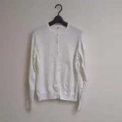 ユニクロ　UVカットスーピマコットンクルーネックカーディガン　L