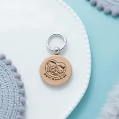 マタニティマーク パパ入り 木製 キーホルダー 可愛い パタニティマーク