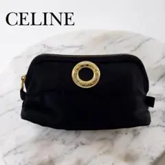 CELINE セリーヌ ポーチ ブラック ゴールド金具のサムネイル